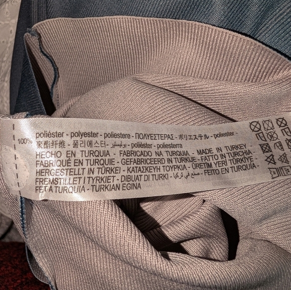 NWOT Zara Elegant Blue Ribbed Dress Strapless form fitting size Medium - Picture 7 of 7